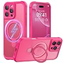 MOCCA Magnetic for iPhone 16 Pro Case with Stand,Hot Pink