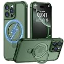 MOCCA Magnetic for iPhone 16 Pro Case with Stand,Dark Green