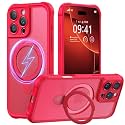 MOCCA Magnetic for iPhone 16 Pro Max Case with Stand,Red