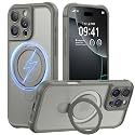 MOCCA Magnetic for iPhone 16 Pro Max Case with Stand,Titanium Gray