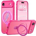 MOCCA Magnetic for iPhone 17 Air Case with Stand,Hot Pink