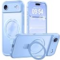 MOCCA Magnetic for iPhone 17 Air Case with Stand,Light Blue