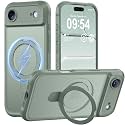 MOCCA Magnetic for iPhone 17 Air Case with Stand,Calke Green