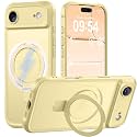 MOCCA Magnetic for iPhone 17 Air Case with Stand,Creamy Yellow