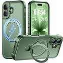 MOCCA Magnetic for iPhone 17 Case with Stand,Dark Green