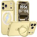 MOCCA Magnetic for iPhone 17 Pro Case with Stand,Creamy Yellow