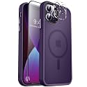 MOCCA Magnetic Shockproof for iPhone 13 Pro Max Case,Deep Purple