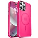 MOCCA Magnetic Shockproof for iPhone 15 Pro Max Case,Hot Pink
