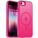 MOCCA Magnetic Shockproof for iPhone SE 2022 Case,Hot Pink