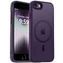MOCCA Magnetic Shockproof for iPhone SE 2022 Case,Deep Purple