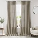 Mocha Linen Curtains 90 Inch Length 2