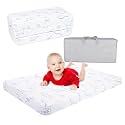 Mochen Trifold Pack and Play Mattress, 38x26 Dual-Firmness Memory Foam