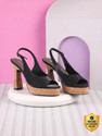 MOCHI Women BlockHeeledPeepToes Heels Sandal Black 7