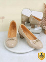 MOCHI EmbellishedBlockPumps Slip On For Women Beige