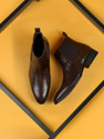 MOCHI Mens Brown Slip On closure Boots