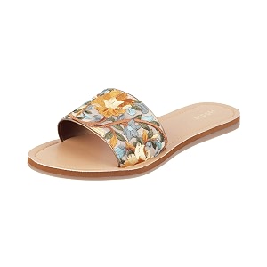 Mochi Womens Floral Embroidery Ethnic Fashion Slides