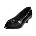 Mochi Women39s Glossy Faux Leather Peep Toe