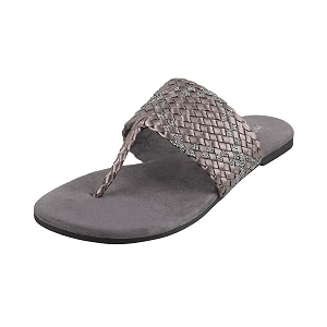 Mochi Womens Kolhapuri Inspired Faux Leather Flat