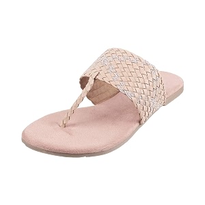 Mochi Womens Kolhapuri Inspired Faux Leather Flat