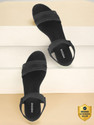 MOCHI BlackSolidOpenToe Women Heels