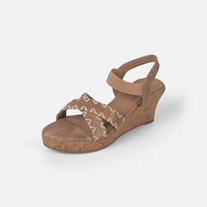 Mochi Women Comfort Ankle-strap Wedge Heel Fashion