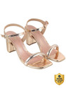 MOCHI Women EmbellishedOpenToeBlock Heels Sandal Pink 4