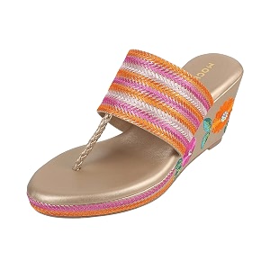 Mochi Women Ethnic Wedge Heel Sandal