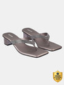 MOCHI Women GreyEmbellishedBlock Heels Sandal Grey 4