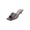 Mochi Women Kitten Heel Slip-on Ethnic Sandal