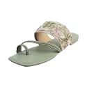 Mochi Women Purple Floral Embroidered Toe Ring