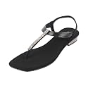 Mochi Women Synthetic Flat Beaded Fashion Sandal