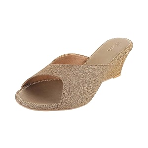 Mochi Womens Metallic Fashion Heel Sandals