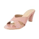 Mochi Women39s Faux Leather Fashion Heel Mule