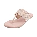 Mochi Women39s Kolhapuri Inspired Faux Leather Flat