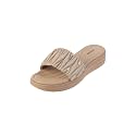 Mochi Women Wedge Heel Fashion Slip-on Sandal