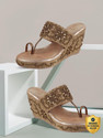 MOCHI Women Wedges Sandal Gold 6