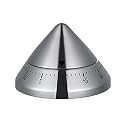 Mockery 60-Minute Mechanical Kitchen Timer | Stainless Steel Cone-Shaped Manual Cooking &amp; Baking Timer with Loud Ring Alarm | No Battery Required Countdown Timer