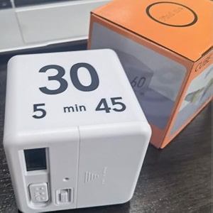 mockery cube kitchen timer with gravity sensor 26 inch digital flip timer for time management exercise game workout white