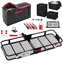 Mockins 48"x18"x6" Folding Trailer Hitch Cargo Carrier &amp; 15 CuFt Cargo Bag