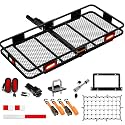 Mockins Trailer Hitch Cargo Carrier w/License Plate Holder &amp; Rear Lights