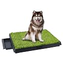 Moclever Dog Grass Pee Pad with Tray – 25"x20" Indoor & Outdoor Dog Potty Trainer, 3-Layer System with Drawer, Fake Grass Pad for Small & Medium Dogs