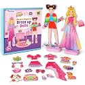 Mocoosy Wooden Magnetic Dress Up Dolls for Girls, Mix and Match Outfit Toys