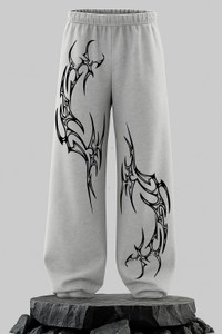MOD YOUNG Printed Men Grey Track Pants