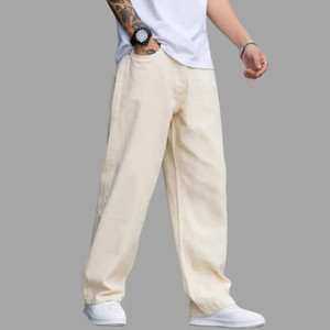 Moda Rapido Loose Fit Men Beige Jeans