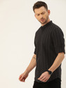 Moda Rapido Men Striped Casual Brown Black
