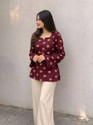 MODAMIA Formal Printed Women Maroon Top