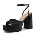 Modatope Platform Heels for Women Chunky Heel