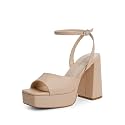Modatope Platform Heels for Women Chunky Heel