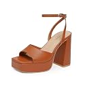 Modatope Platform Heels for Women Chunky Heel