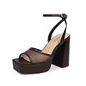 Modatope Platform Heels for Women Chunky Heel